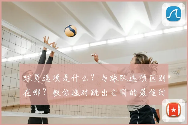 球员选项是什么？与球队选项区别在哪？教你选对跳出合同的最佳时机，争取大合同